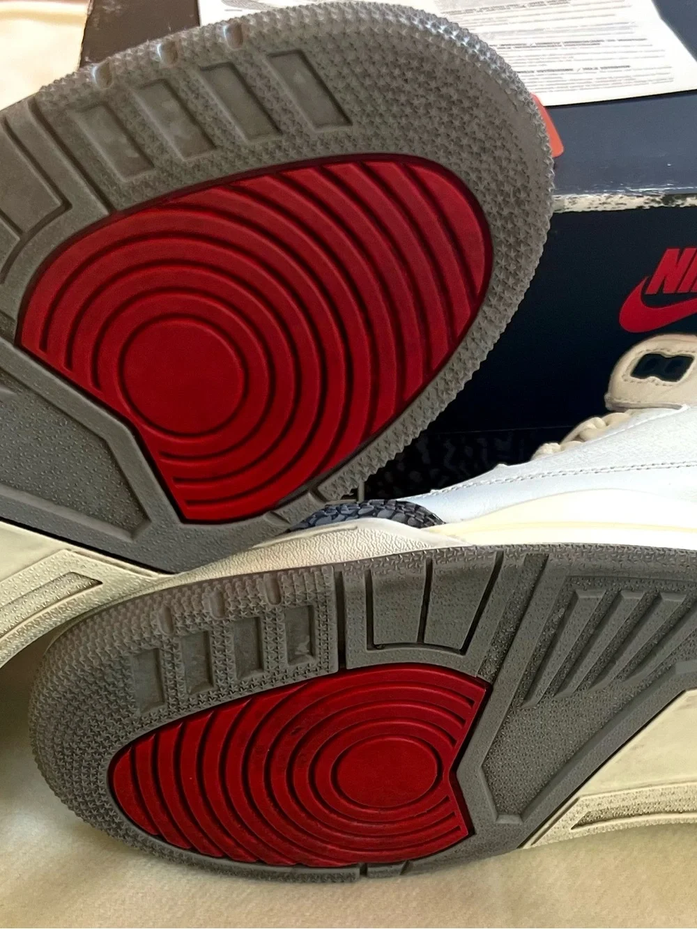 Air Jordan White Cement 3 Reimagined Nike Air Retro Sz 9.5